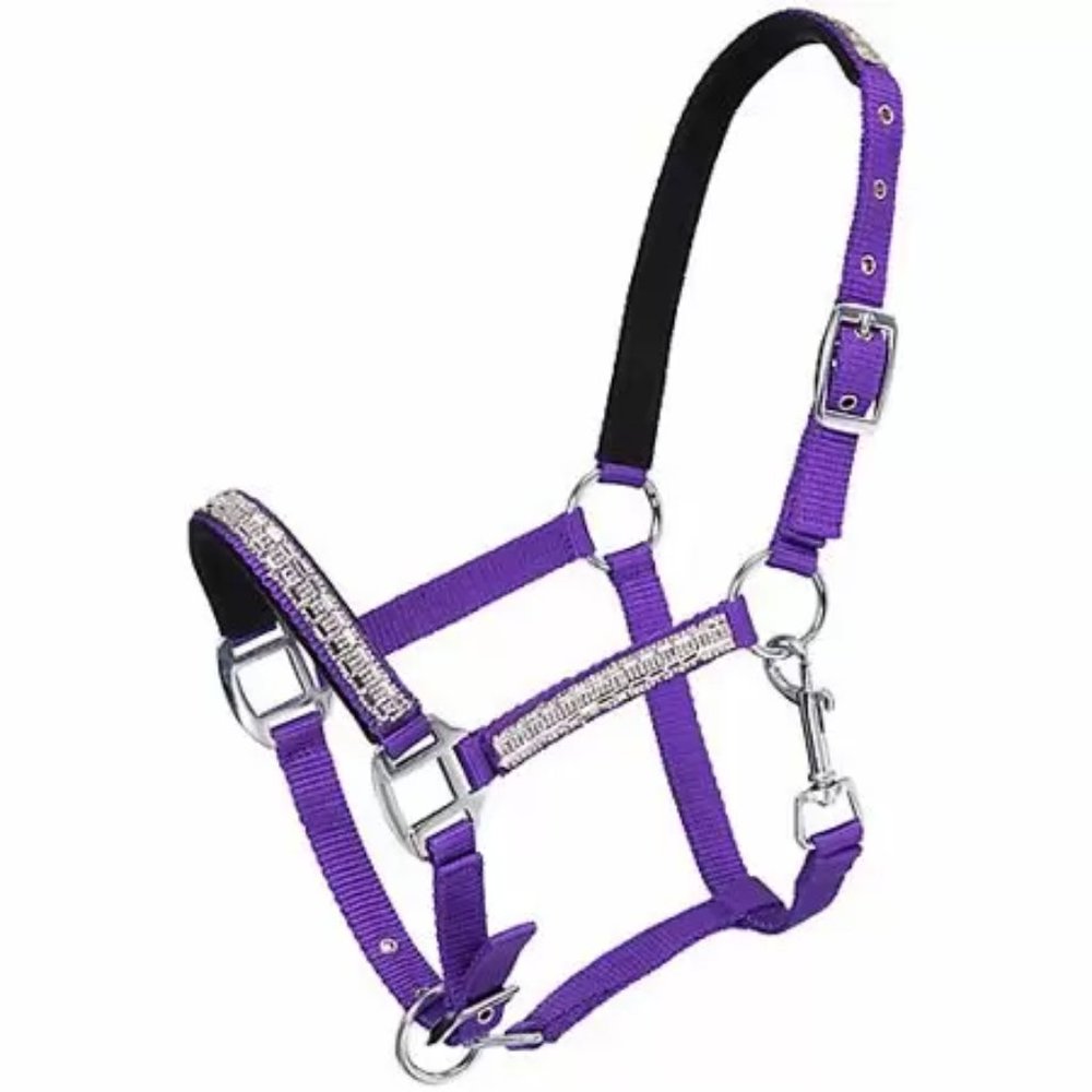Tough-1 Mini Adj Nylon Halter w/Crystals